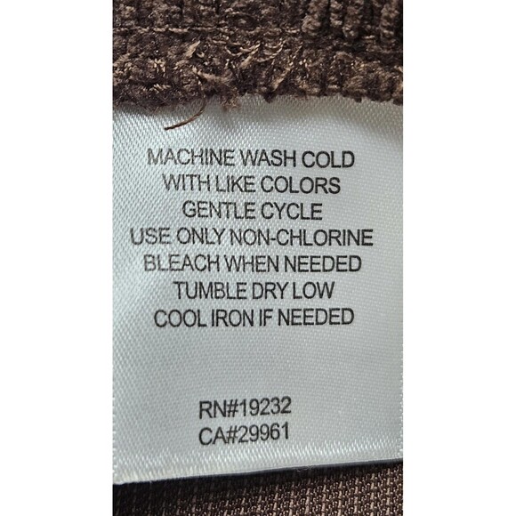 Alfred Dunner Pants Women 12 Brown Pull On Corduroy Elastic Waist Stretch Petite - Picture 4 of 8